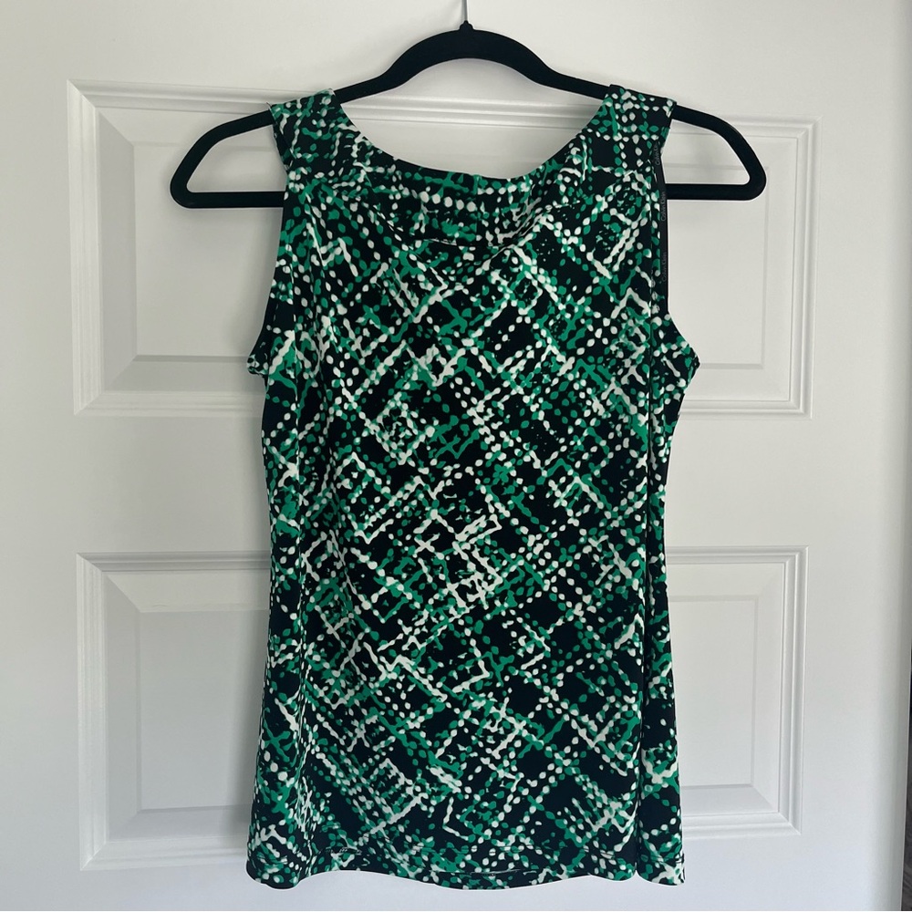 Calvin Klein Green and Black Sleeveless Top